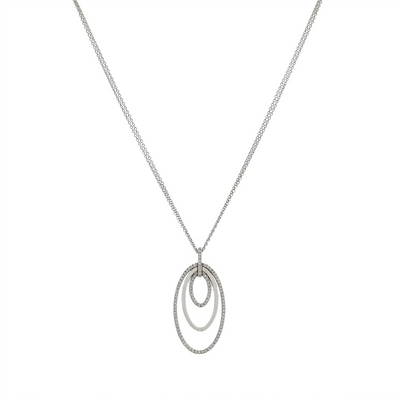 Collar Oro Blanco y Brillantes CO0511266