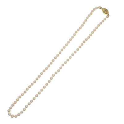 Collar Oro Amarillo Brillantes y Perla Cultivada CO1470