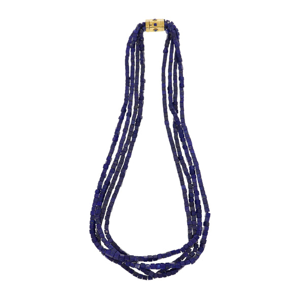 Collar Oro Amarillo Lapislázuli CO0311261