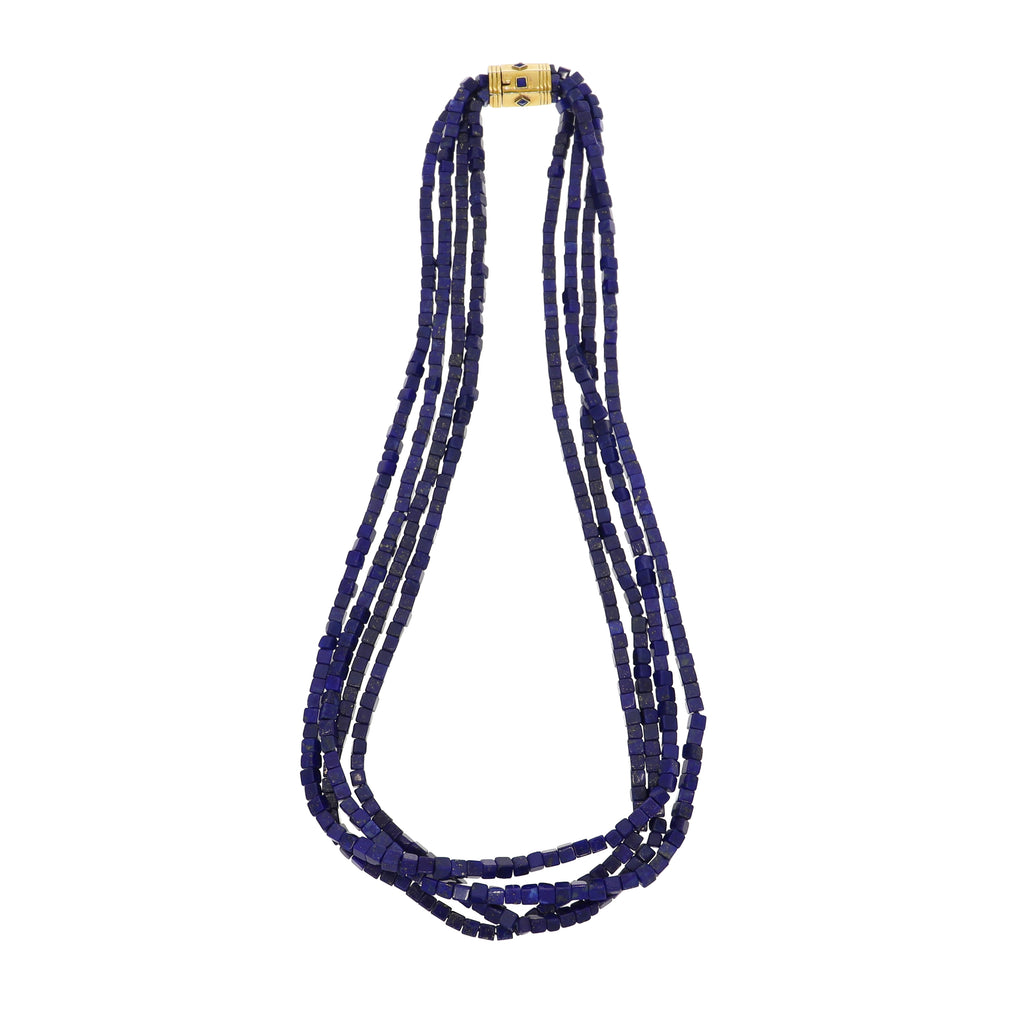 Collar Oro Amarillo Lapislázuli CO0311261