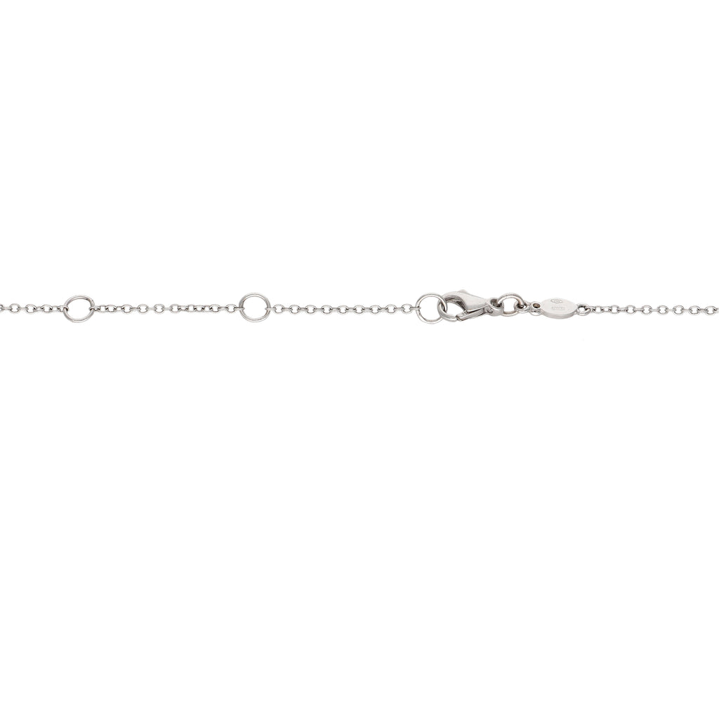 Collar Oro Blanco Triple Halo Brillantes CO4242