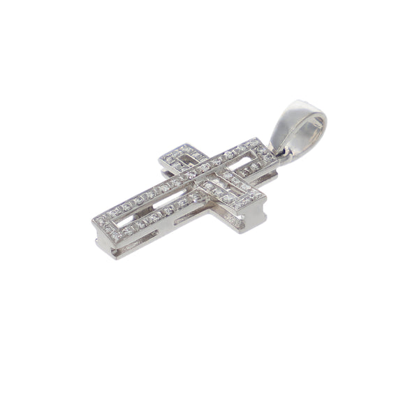 Cruz Oro Blanco y Brillantes CR9609046