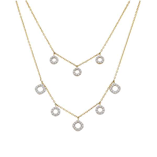Collar Oro Amarillo Brillantes CO8237