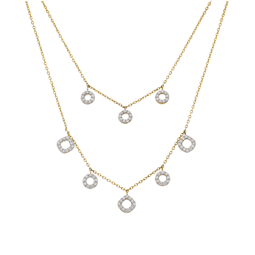 Collar Oro Amarillo Brillantes CO8237