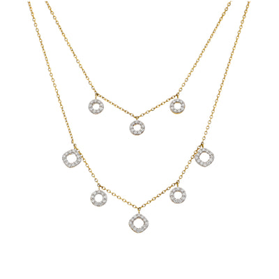 Collar Oro Amarillo Brillantes CO8237