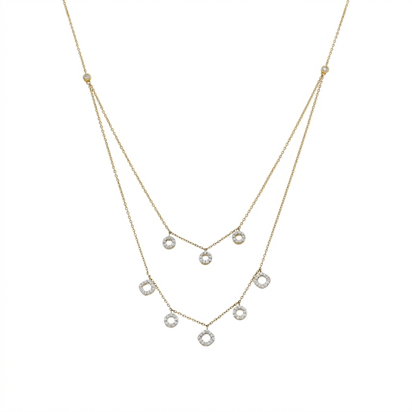 Collar Oro Amarillo Brillantes CO8237