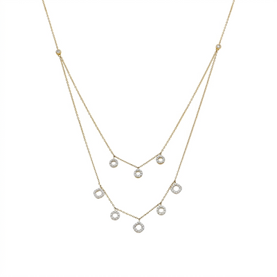 Collar Oro Amarillo Brillantes CO8237