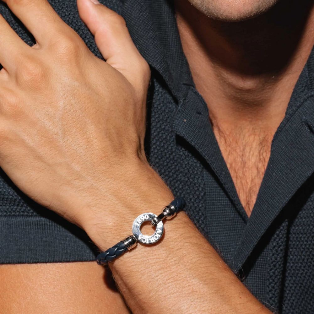 Pulsera Majorica Trenzada Azul