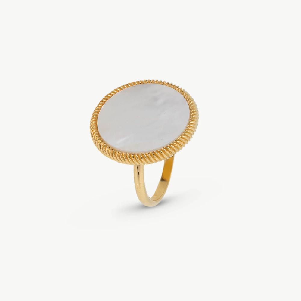 Anillo Majorica Nácar Circular