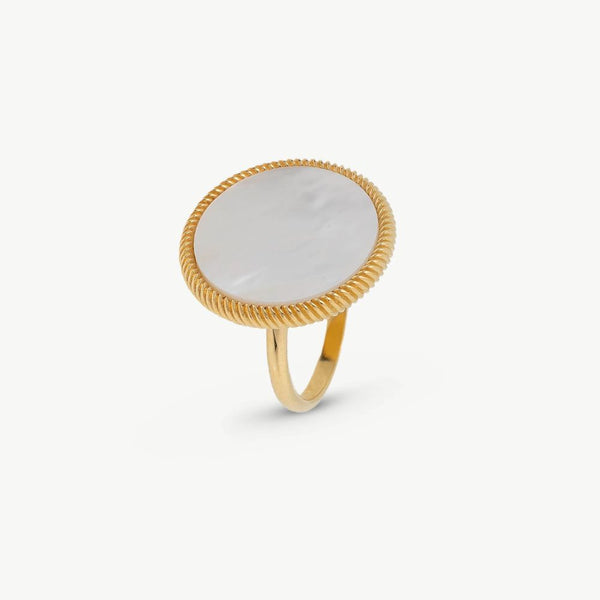 Anillo Majorica Nácar Circular