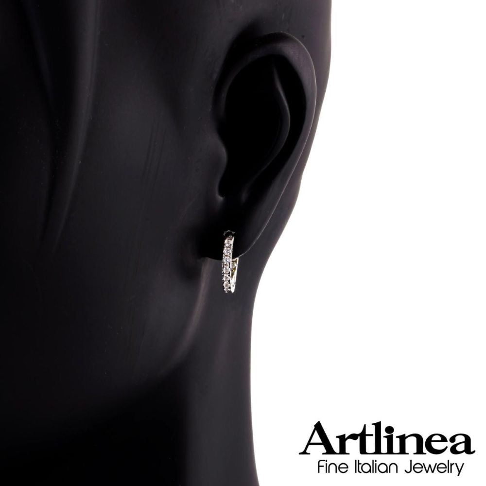 Aros ARTLINEA Plata y Circones Pavé ZOR1269