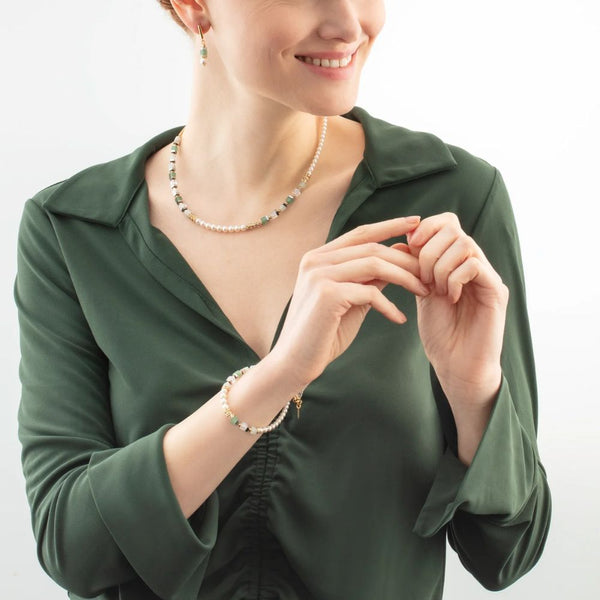 Collar Precious Offset Perla Verde
