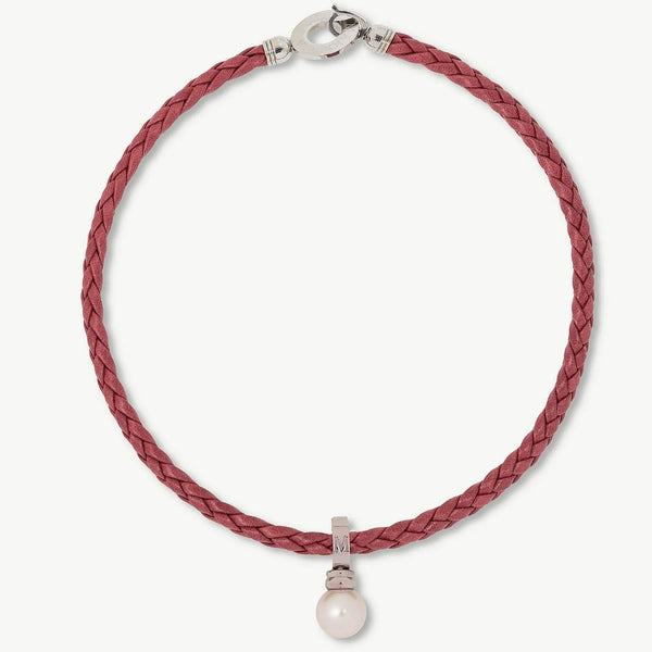 Collar Majorica Trenzado Rojo
