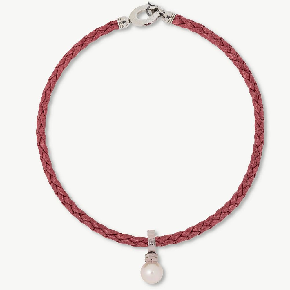 Collar Majorica Trenzado Rojo