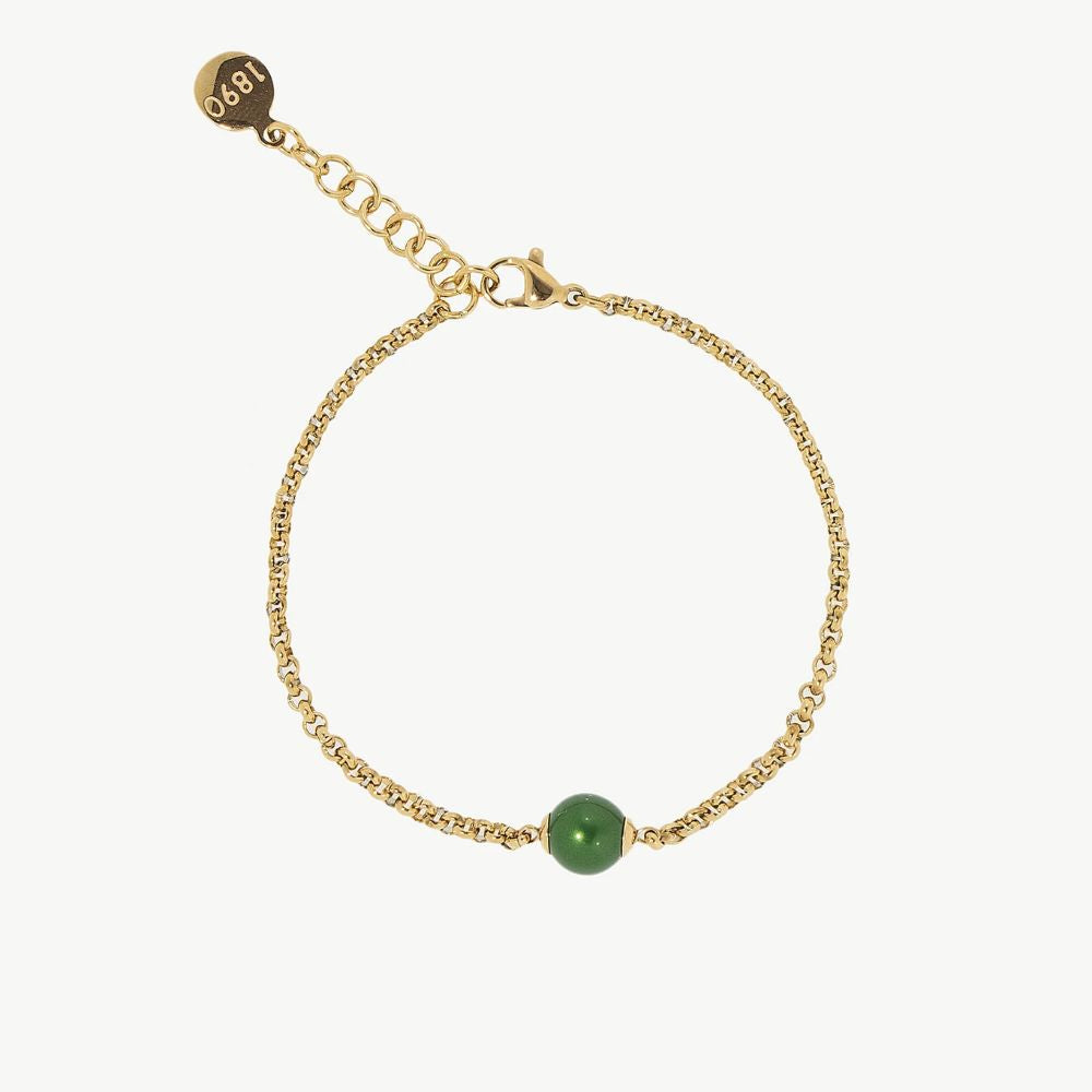 Pulsera Majorica Nuada Verde