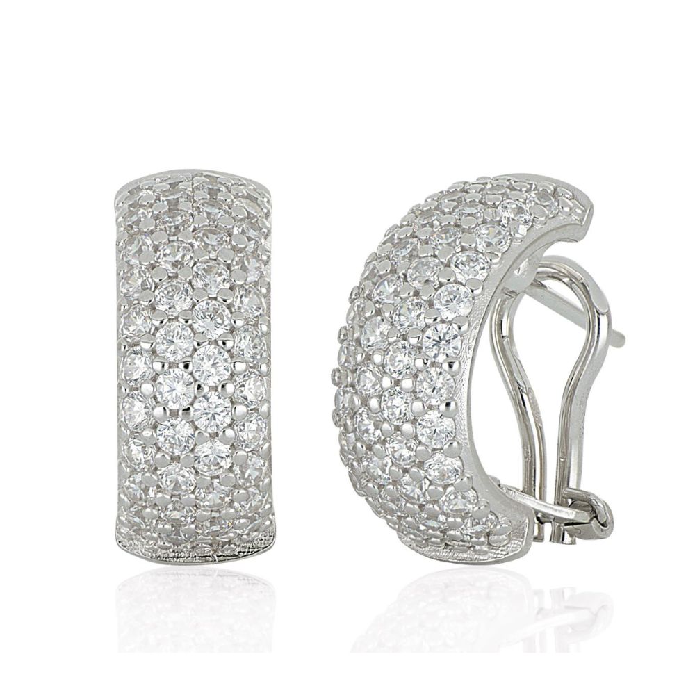 Aros ARTLINEA Plata y Circones Pavé ZOR092BI