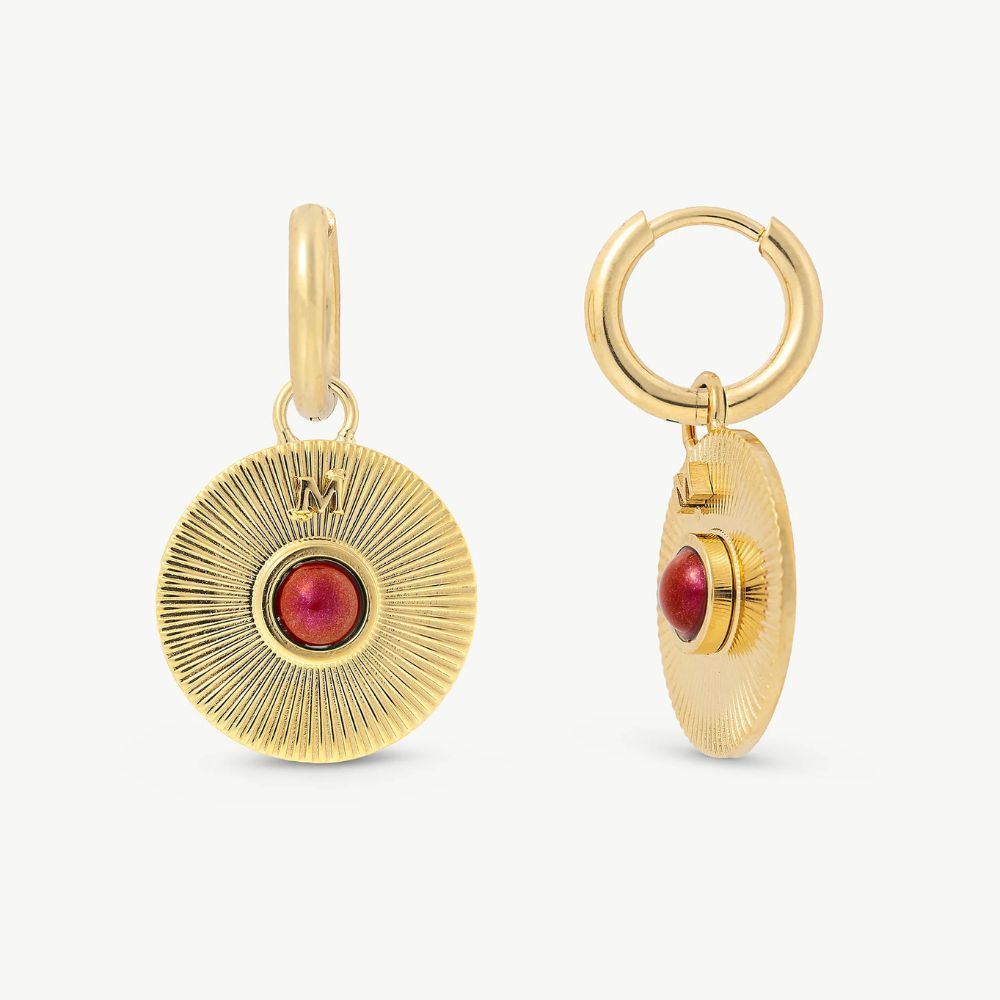 Aros Majorica Alejandría Perla Roja