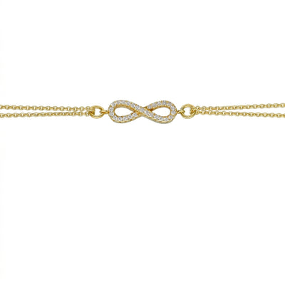 Pulsera Plata Enchapada Con Circón 19cm | P02001302587022170