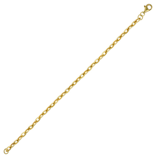 Pulsera Plata Enchapada Eslabón Ovalado (4 mm) 19cm | P0201916123190