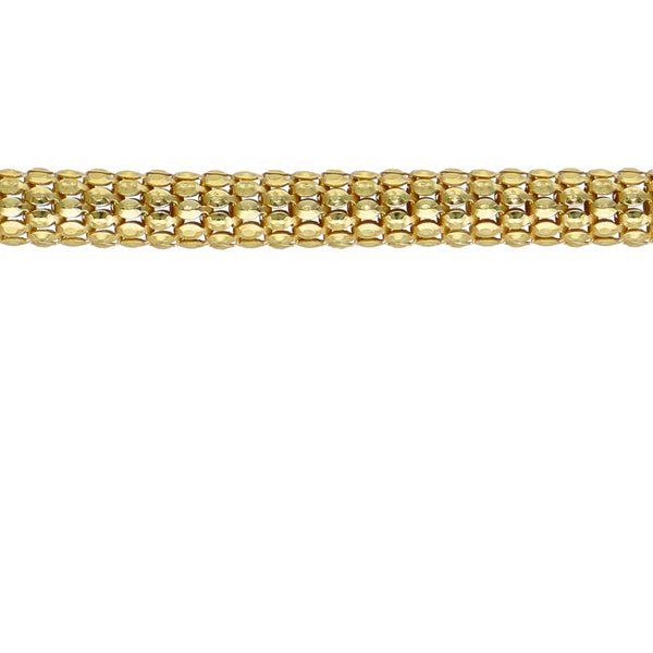 Pulsera Plata Enchapada Tejido Granulado (3,5 mm) 19cm | P020256245190