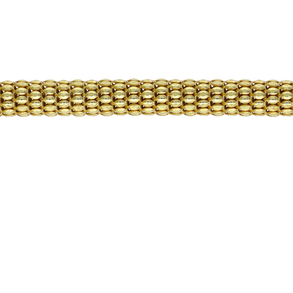 Pulsera Plata Enchapada Tejido Granulado (4,5 mm) 19cm | P020256255190