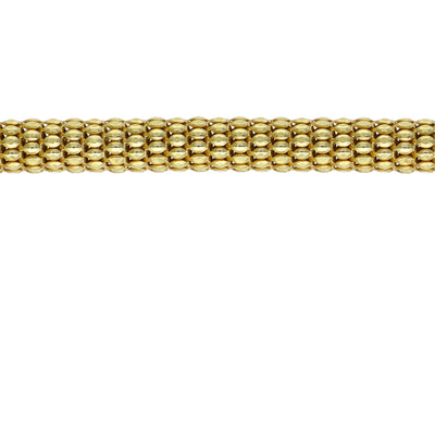 Pulsera Plata Enchapada Tejido Granulado (4,5 mm) 19cm | P020256255190