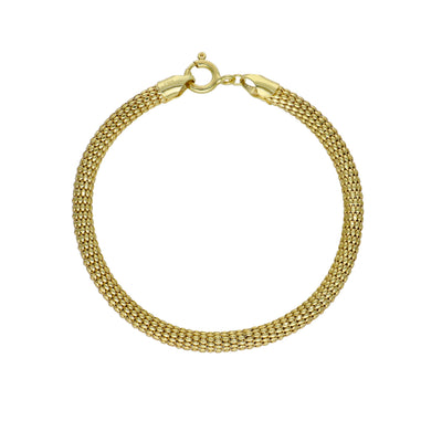Pulsera Plata Enchapada Tejido Granulado (4,5 mm) 19cm | P020256255190