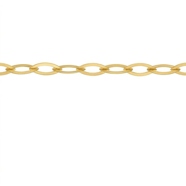 Pulsera Plata Enchapada Eslabón Ovalado Alargado (5 mm) 19cm | P0211916223190