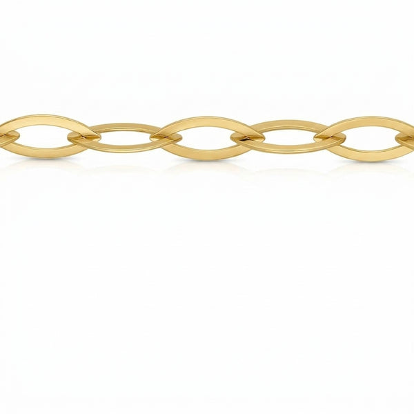 Pulsera Plata Enchapada Eslabón Ovalado Alargado (5 mm) 19cm | P0211916223190