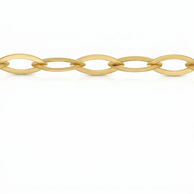 Pulsera Plata Enchapada Eslabón Ovalado Alargado (5 mm) 19cm | P0211916223190