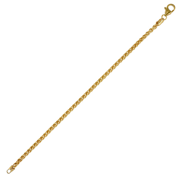 Pulsera Plata Enchapada Tejido Espiga (3,5 mm) 19cm | P0212800824187