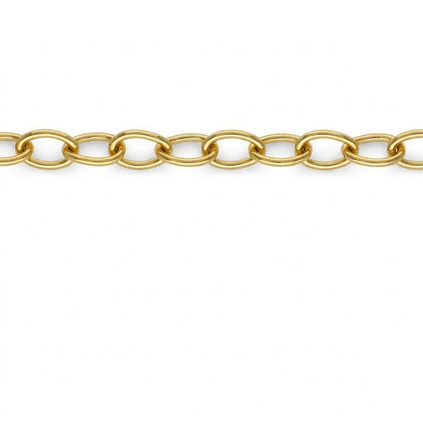 Pulsera Plata Enchapada Eslabón Ovalado (6 mm) 19cm | P0214312523190