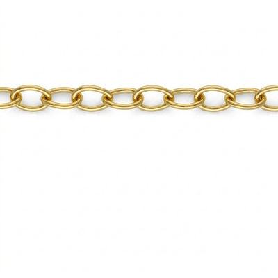 Pulsera Plata Enchapada Eslabón Ovalado (6 mm) 19cm | P0214312523190