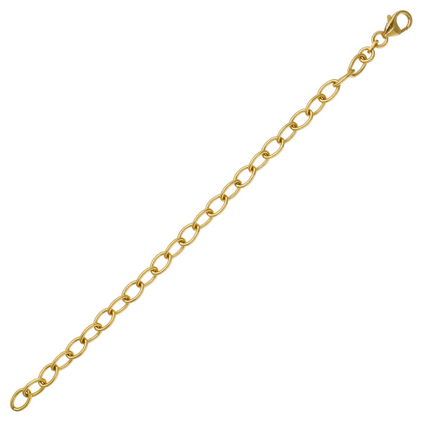 Pulsera Plata Enchapada Eslabón Ovalado (6 mm) 19cm | P0214312523190