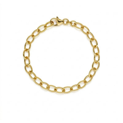Pulsera Plata Enchapada Eslabón Ovalado (6 mm) 19cm | P0214312523190