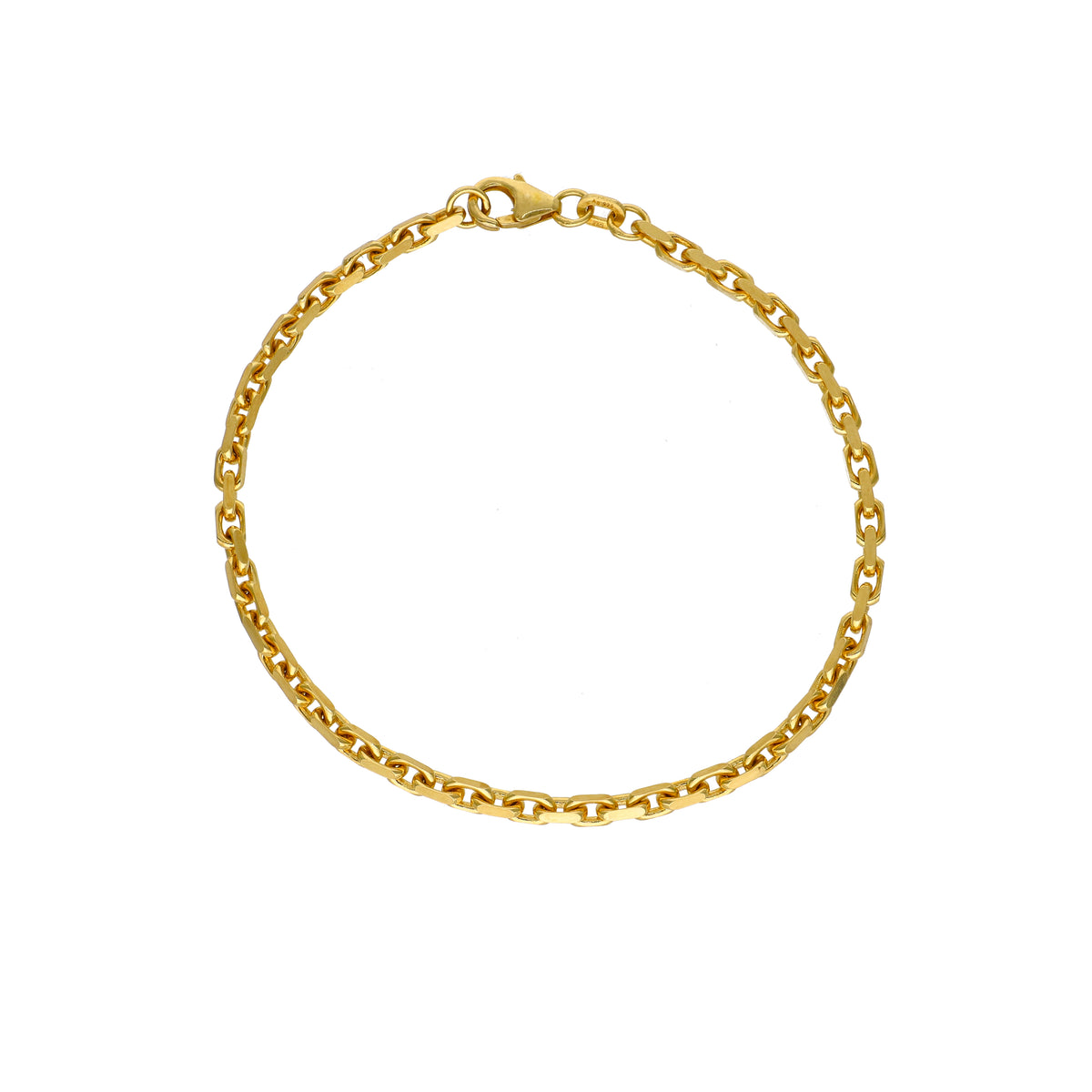 Pulsera Plata Enchapada Tipo Eslabones (3 mm) 21cm | P02151223210