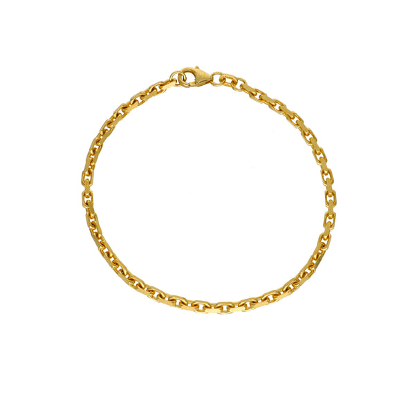 Pulsera Plata Enchapada Tipo Eslabones (3 mm) 21cm | P02151223210
