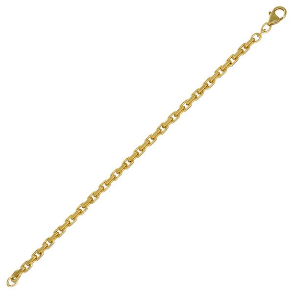 Pulsera Plata Enchapada Tipo Eslabones (4 mm) 19cm | P02151523190