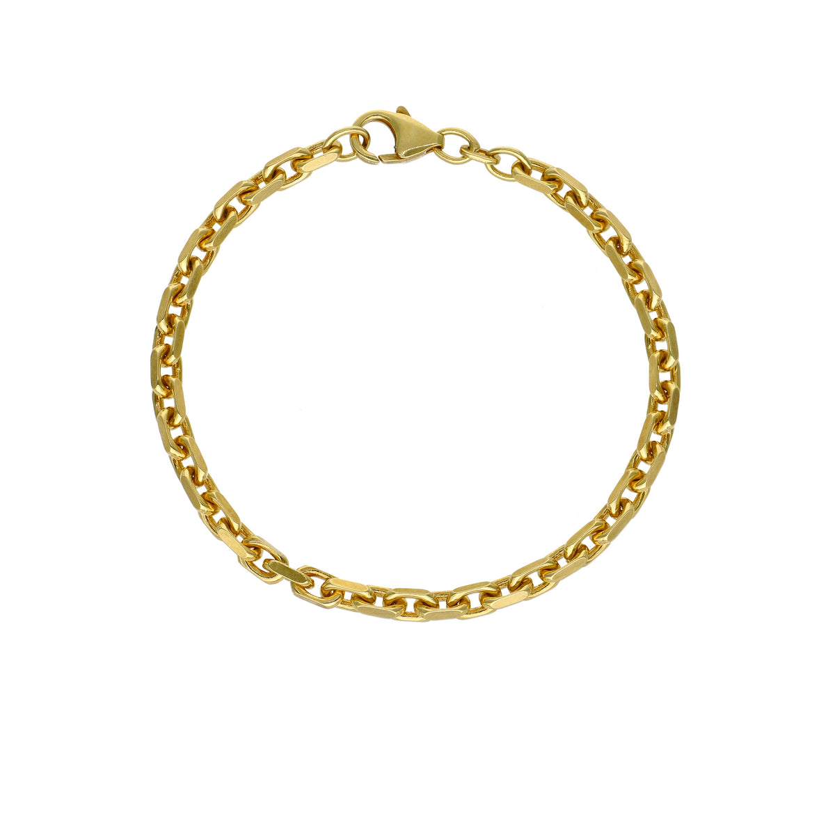 Pulsera Plata Enchapada Tipo Eslabones (4 mm) 19cm | P02151523190