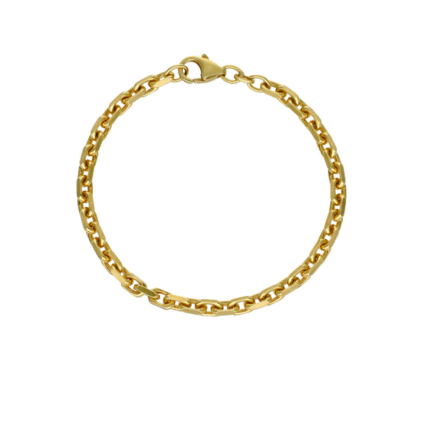 Pulsera Plata Enchapada Tipo Eslabones (4 mm) 19cm | P02151523190
