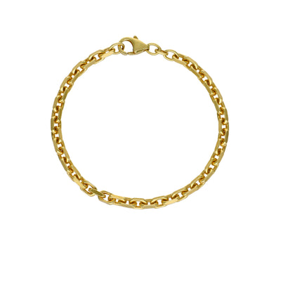 Pulsera Plata Enchapada Tipo Eslabones (4 mm) 19cm | P02151523190