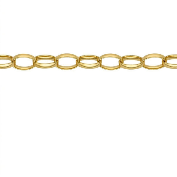 Pulsera Plata Enchapada Eslabón Ovalado Alargado (5 mm) 19cm | P021735523190