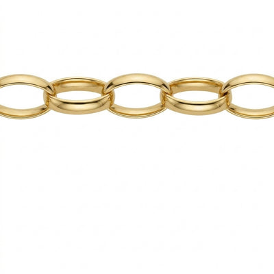 Pulsera Plata Enchapada Eslabón Ovalado Alargado (5 mm) 19cm | P021735523190