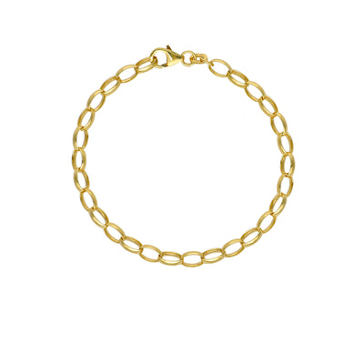 Pulsera Plata Enchapada Eslabón Ovalado Alargado (5 mm) 19cm | P021735523190