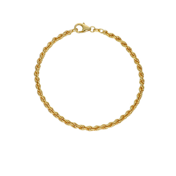 Pulsera Plata Enchapada Tipo Turbillón (3 mm) 19cm | P0218006023190