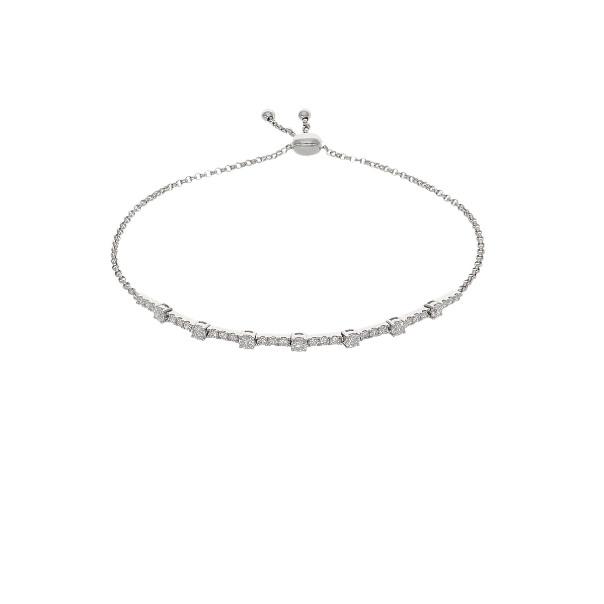 Pulsera Oro Blanco y Brillantes PU7917