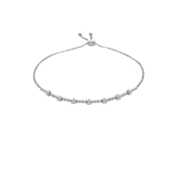 Pulsera Oro Blanco y Brillantes PU7917