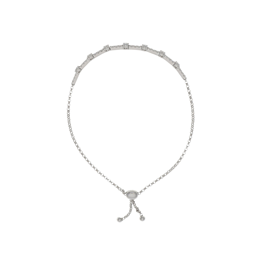 Pulsera Oro Blanco y Brillantes PU7917