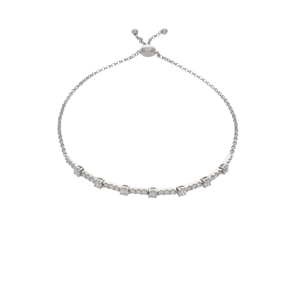 Pulsera Oro Blanco y Brillantes PU7917
