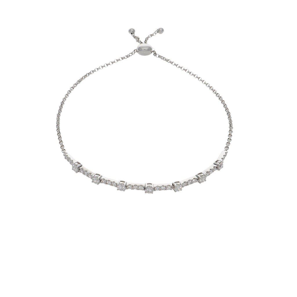 Pulsera Oro Blanco y Brillantes PU7917